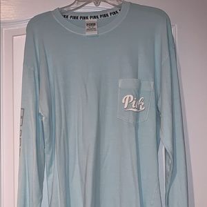 Light Blue PINK Long Sleeve Tee